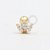 OR37 Microbell Coroa 3 Navetes Ouro 18K - Imagem 1