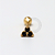 OR80 Labret Trinity Black Ouro 18K - Imagem 1
