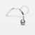 OR87 Nostril Anzol Zircônia Ouro Branco - Imagem 1