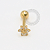 OR97 Microbell Flor Miolo Esferas Ouro 18K - Imagem 1
