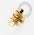 TN2213 Topo Micro Flor CZ  Titânio PVD Gold - Imagem 2