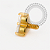TN2212 Topo Mini Trinity Luxo CZ Titânio PVD Gold - Imagem 2