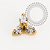 TN2212 Topo Mini Trinity Luxo CZ Titânio PVD Gold - Imagem 4