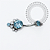 TN2217 Navel Big Flat  CZ Azul e Cristal Titanio ASTM F136 - Imagem 1