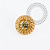 TN2245 Topo Girassol CZ Amarelo Titânio PVD Gold - Imagem 1
