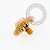 TN2245 Topo Girassol CZ Amarelo Titânio PVD Gold - Imagem 3