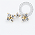 TN2259 Topo Mini Cluster Trinitys e CZ Central Titânio PVD Gold - Imagem 1