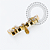 TN2259 Topo Mini Cluster Trinitys e CZ Central Titânio PVD Gold - Imagem 2