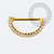 TN2250 Nipple Clicker Haste Reta CZ  Titânio PVD Gold - Imagem 2