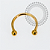 TN2255 Ferradura Push Pin Titânio PVD Gold - Imagem 1