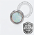 TT20 Topo Opala Branca Flat Back Push Pin Titânio Mill ® - Imagem 1