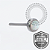 TT20 Topo Opala Branca Flat Back Push Pin Titânio Mill ® - Imagem 2