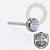 TT22 Topo Opala Rosa Flat Back Push Pin Titânio Mill® - Imagem 2