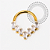 TN2271 Segmento Frontal Triangular Baguetes Titânio PVD Gold - Imagem 1