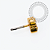 TN2265  Topo Trinity Circular CZ Push Pin Titânio PVD Gold - Imagem 2