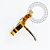 TN2267  Topo Cifrão Liso Push Pin Titânio PVD Gold - Imagem 2