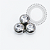 TN2266 Topo Trinity Circular CZ Push Pin Titânio ASTM F136 - Imagem 1