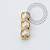TN2284 Topo Barrinha 3 Pérolas Titânio PVD Gold - Imagem 1