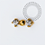 TN2286 Topo Mini Gravatinha CZ Titânio PVD Gold - Imagem 1