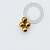 TN2288 Topo Mini Clover 4 Esferas Titânio PVD Gold - Imagem 1
