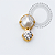 TN2289 Topo Pérola e Zirconia Titânio PVD Gold - Imagem 1