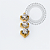 TN2303 Topo Micro Cluster 3 CZ Titânio PVD Gold - Imagem 1