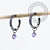 TN2305 Brincos Argola CZ Roxo Ping. 1 CZ Titânio ASTM F136 - Imagem 1