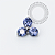 TN2311 Topo Trinity Lux Tanzanite Push Pin Titânio ASTM F136 - Imagem 1