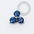 TN2314 Topo Trinity Lux Safira Push Pin Titânio ASTM F136 - Imagem 1