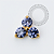 TN2318 Topo Trinity Lux Tanzanite Push Pin Titânio PVD Gold - Imagem 1