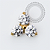 TN2319 Topo Trinity Lux Cristal Push Pin Titânio PVD Gold - Imagem 1