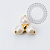 TN2322 Topo Trinity Lux Pérola Push Pin Titânio PVD Gold - Imagem 1