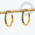 TN2365 Brinco Argola CZ Verde 14mm Titânio PVD Gold - Imagem 1