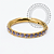TN2334 Segmento Cravejado CZ Violeta Titânio PVD Gold - Imagem 1