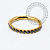 TN2335 Segmento Cravejado CZ  Black Titânio PVD Gold - Imagem 1