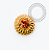 TN2367 Topo Girassol CZ Laranja Titânio PVD Gold - Imagem 1