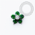 TN2351 Topo  Flor CZ Verde Push Pin Titânio ASTM F136 - Imagem 1