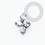 TN2366 Topo Mini Clover CZ Cristal Push Pin Titânio ASTM F136 - Imagem 1