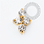 TN2349 Topo Mini Clover CZ Cristal Push Pin Titânio PVD Gold - Imagem 1