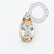 TN2348 Topo Mini Zirconia  Oval Titânio PVD Gold - Imagem 1