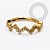 TN2340 Segmento Wave CZ Titânio PVD Gold - Imagem 2