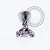 PB143 Labret Trinity CZ Rosa Aço 316L - Imagem 1