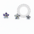 TN2374 Topo Flor Boreal Push Pin Titânio ASTM F136 - Imagem 2