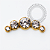 TN2455 Topo Cluster 5 Pedras CZ  Titânio PVD Gold - Imagem 1