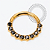 TN2463  Segmento CZ Frontal Black Titânio PVD Gold - Imagem 1