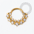 TN2468 Segmento CZ Luxo Frontal Titânio PVD Gold - Imagem 1