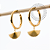 TN2471 Brinco Argola Ping. Leque Titânio PVD Gold - Imagem 1