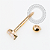 OR111 Microbell Navete Zirconia 6mm Ouro 18k - Imagem 3