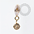 OR114 Microbell Navete Pingente CZ  8mm Ouro 18k - Imagem 1