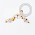 OR115 Microbell Cluster Navetes CZ 6mm Ouro 18k - Imagem 1